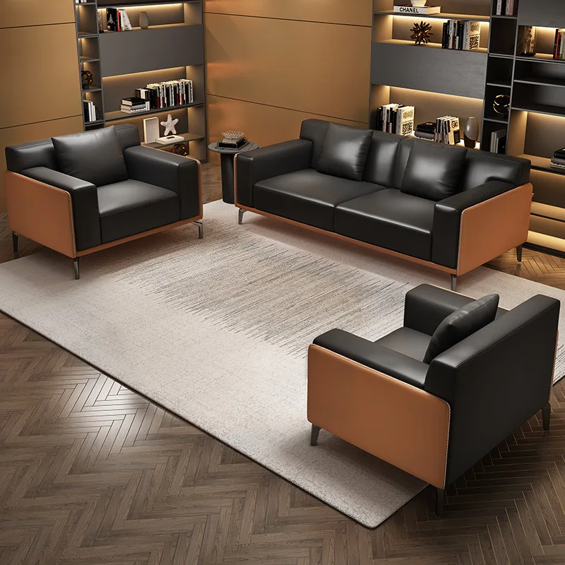 

Modern Office Sofa Set with Coffee Table for Business Reception and Simple Negotiation Areaspromote sales