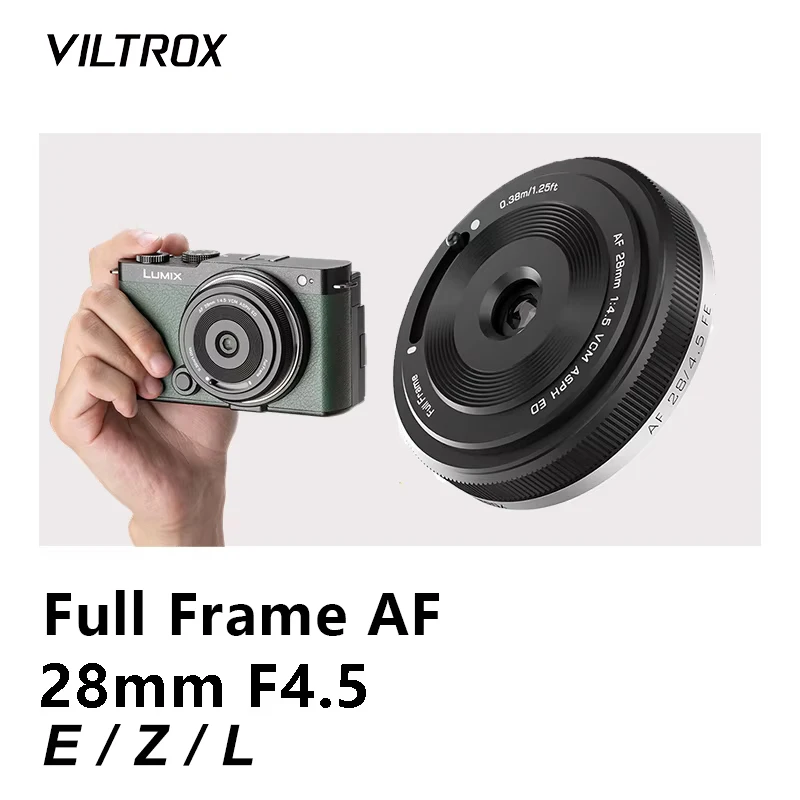 VILTROX AF 28mm F4.5 Full Frame Pancake Lens VCM Silent Auto Focus Ultra Compact Wide Angle Travel Lens for Sony Nikon Z L Mount