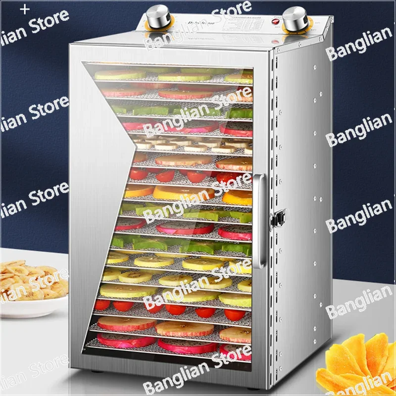 Dried Fruit Air Drying Machine, Vegetable Dryer, Food Dehydrator, Household Dryer, Stainless Steel Timing, 18 Layers