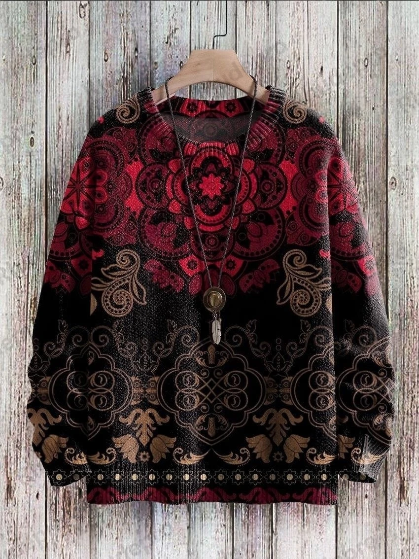 Christmas Cartoon Mushroom Pet Skull Sweater Graffiti Retro Vintage 3D Print Pullover Harajuku Casual Unisex Streetwear