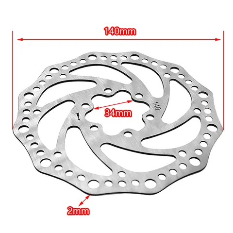 Hot Sell 6 Holes Disc Brake Piece Rotor 140mm Electric Scooter Disc Brakes Rotor With Screw Electric Scooter Accessories