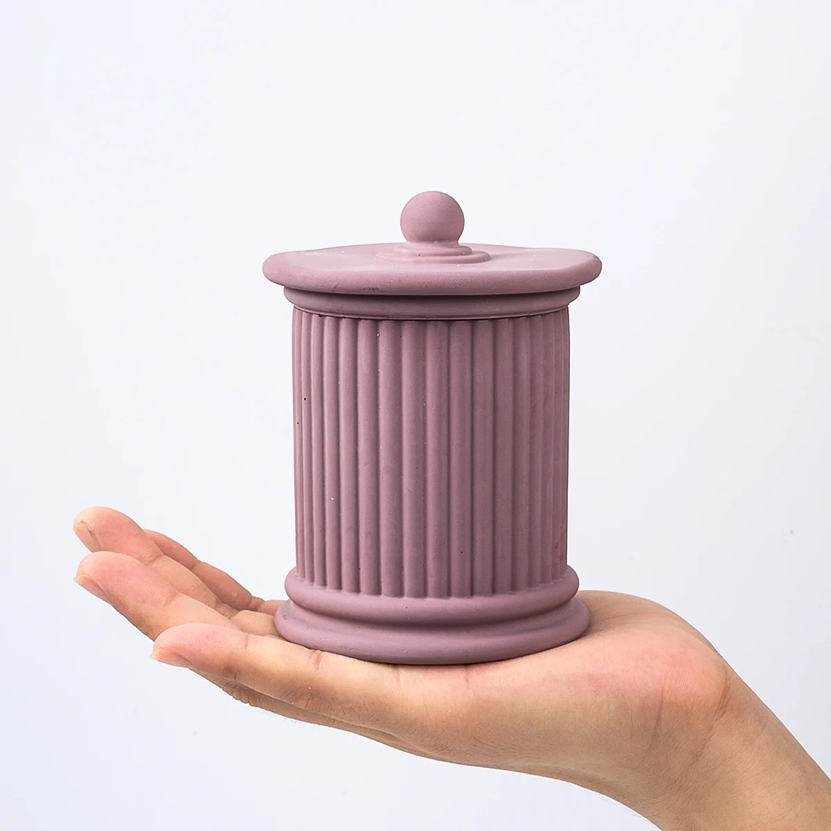Neue Streifen Glas Silikon form mit Deckel DIY römische Säule Duft kerze Tasse zylindrische Aufbewahrung sbox Handwerk Geschenke Wohnkultur Supples