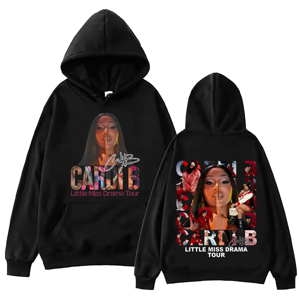 

Популярная толстовка Cardi B Little Miss Drama Tour 2026 для мужчин и женщин, пуловер с длинными рукавами в стиле Харадзюку