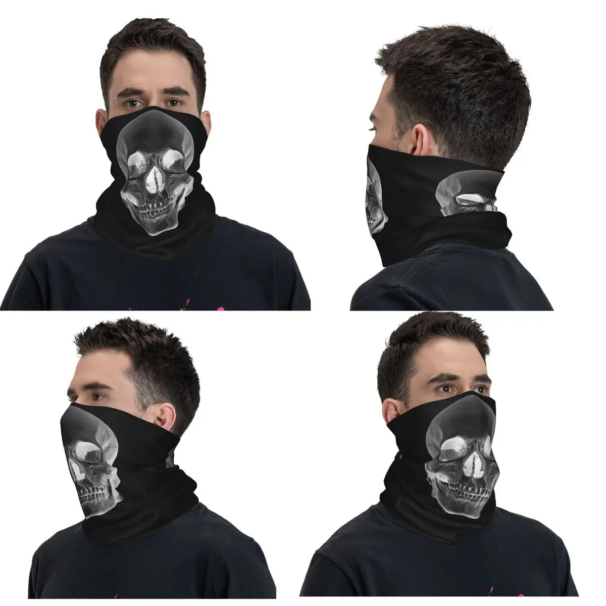 Skull X Ray Mask Bandana Neck Gaiter Printed Mask Scarf Warm Balaclava Riding For Men Women Adult Washable