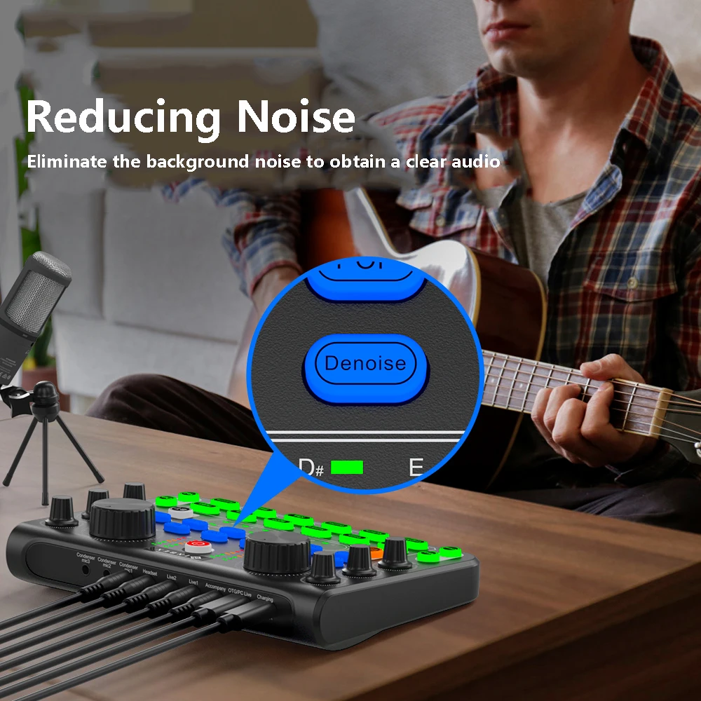 Audio Music Changer - Sound Mixer Board Live geluidskaart voor