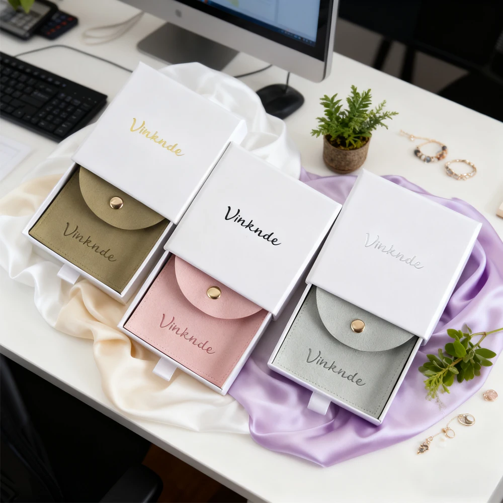 

Персонализированный логотип, подарочная сумка для ювелирных изделий, ожерелье, кольцо, серьги, браслет, ящик, коробка, посылка, белая бумажная коробка для хранения ювелирных изделий