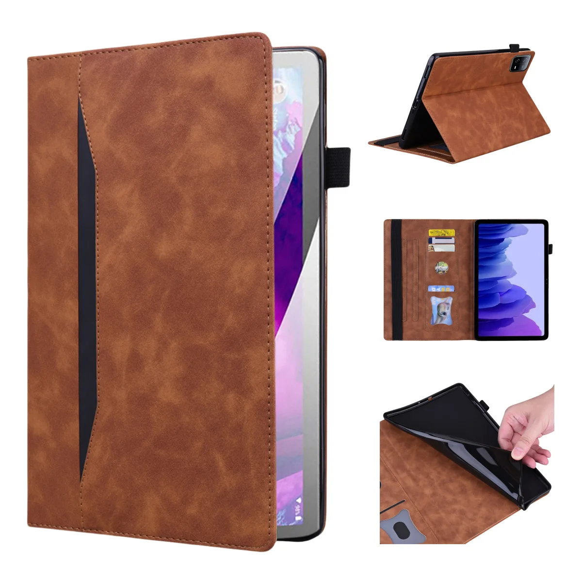 For Xiaomi Pad 7 7pro Tablet Case 11.2inch Protective Cover Mipad 5 6 SE 2023 Leather Bracket Cover  Redmi 10.6 Business Sleeve