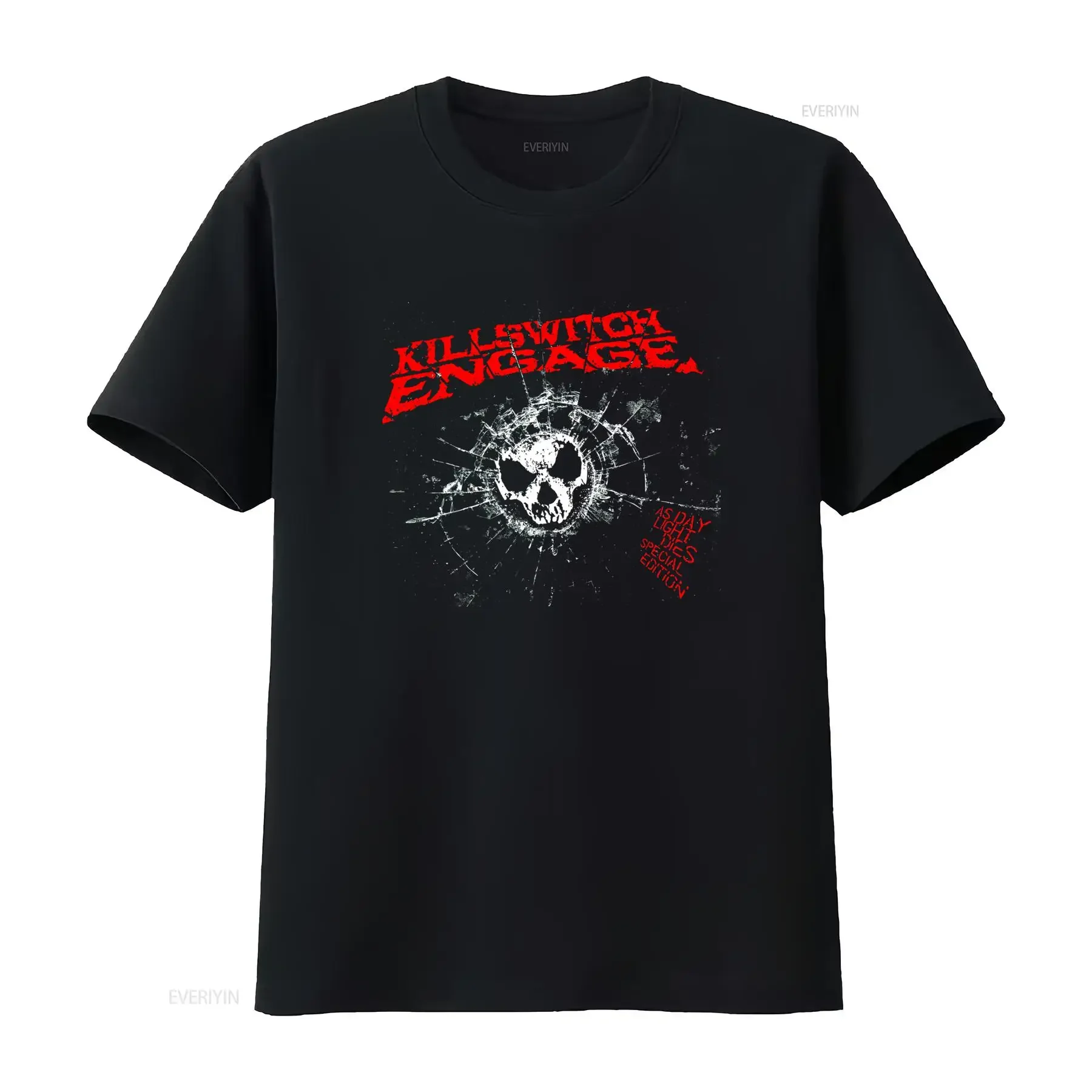 Killswitch Engage Special Edition T Shirt Skull Shattered Glass Design Black All Sizes Perfect for Metal Fans vintage Washed