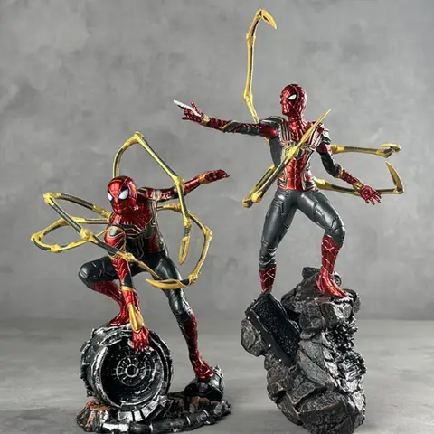 Iron‑Spider Statue Action Figure With Metal Spider Legs Superhero Collectible Model Toy, Birthday Gift Home Desk Decoration