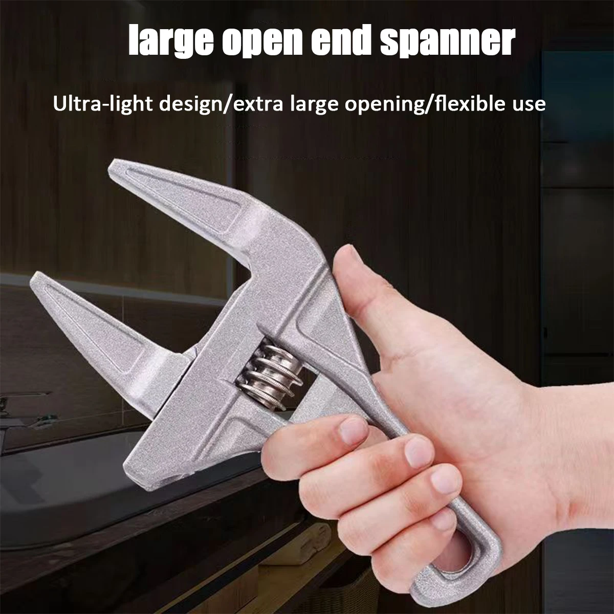 Multifunctional wrench large open end wrench universal wrench water pipe screw bathroom repair tools