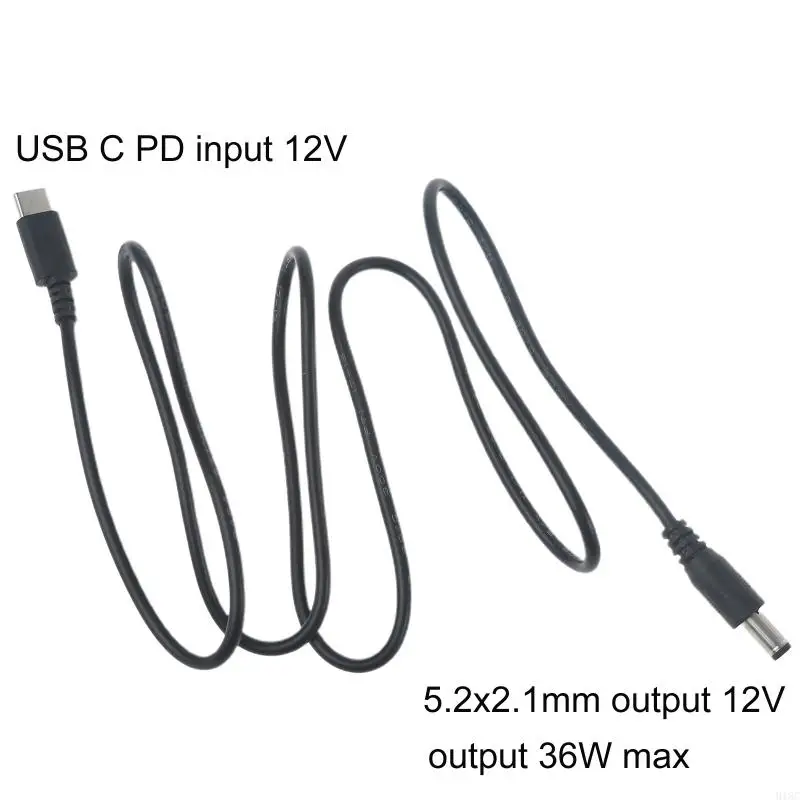 918C USB C para 5,5x2,1mm 3,5x1,35mm 4,0x1,7mm conversor alimentação para roteadores