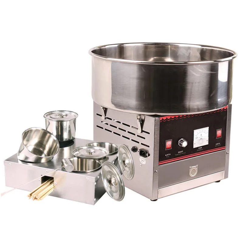 ماكينة حلوى القطن الكهربائية المصنوعة من الفولاذ المقاوم للصدأ ماكينة صنع الوجبات الخفيفة على شكل زهرة للحفلات