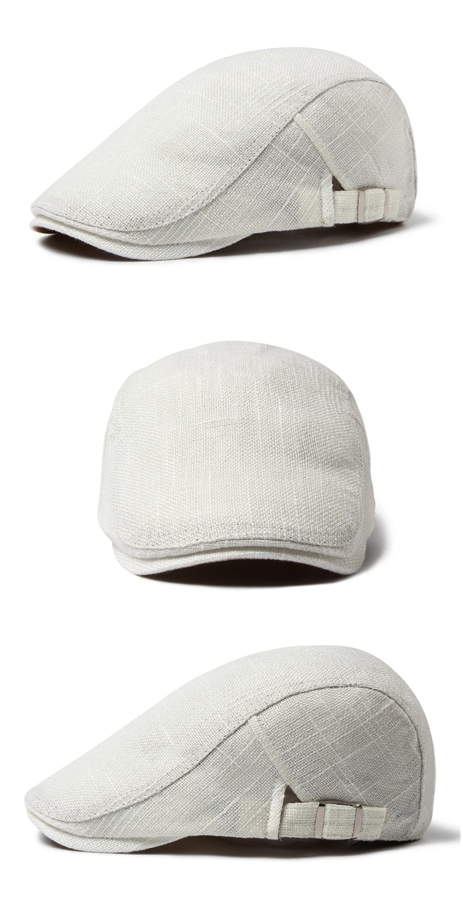 CNTANG 2024 Neue Männer Baskenmütze Frauen Klassische Vintage Leinen Berets Sommer Sonnenblende Casual Entenschnabel Hüte Zeitungsjunge Mütze Unisex Einstellbar – Detail 7