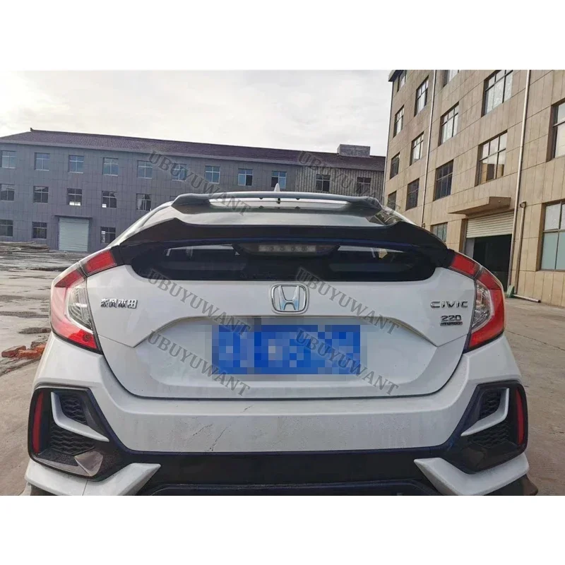 For Honda Civic 10th Gen FK7 Hatchback Rear Spoiler v Style Tuning Roof Wing Trunk Lip Decoration 2016 2017 2018 2019 2020