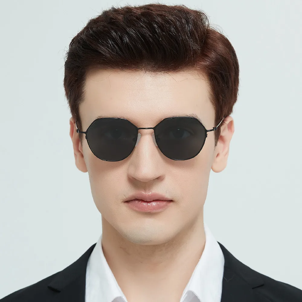 Pure Titanium Polygon Sun Glasses Frame Square Sunglasses for Men Women UV Protection Shades Optical Trendy Eyewear Accessories