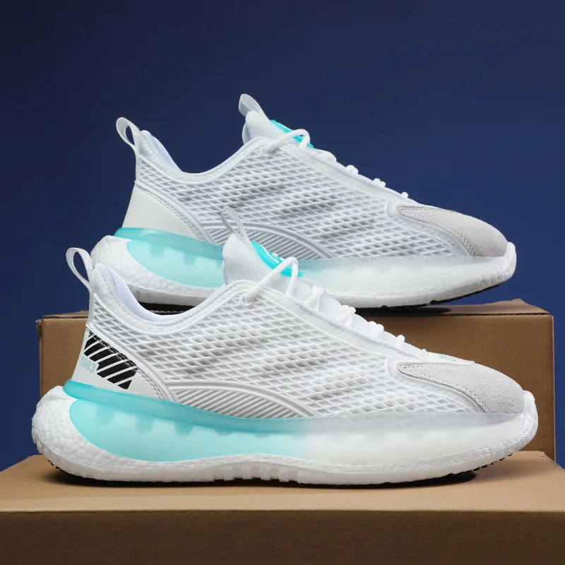 

Thick Sole Versatile Clunky Sneaker for Men 2025 New Trend Mesh Lace Up Breathable Casual Sports Shoes Increased Soft Soles