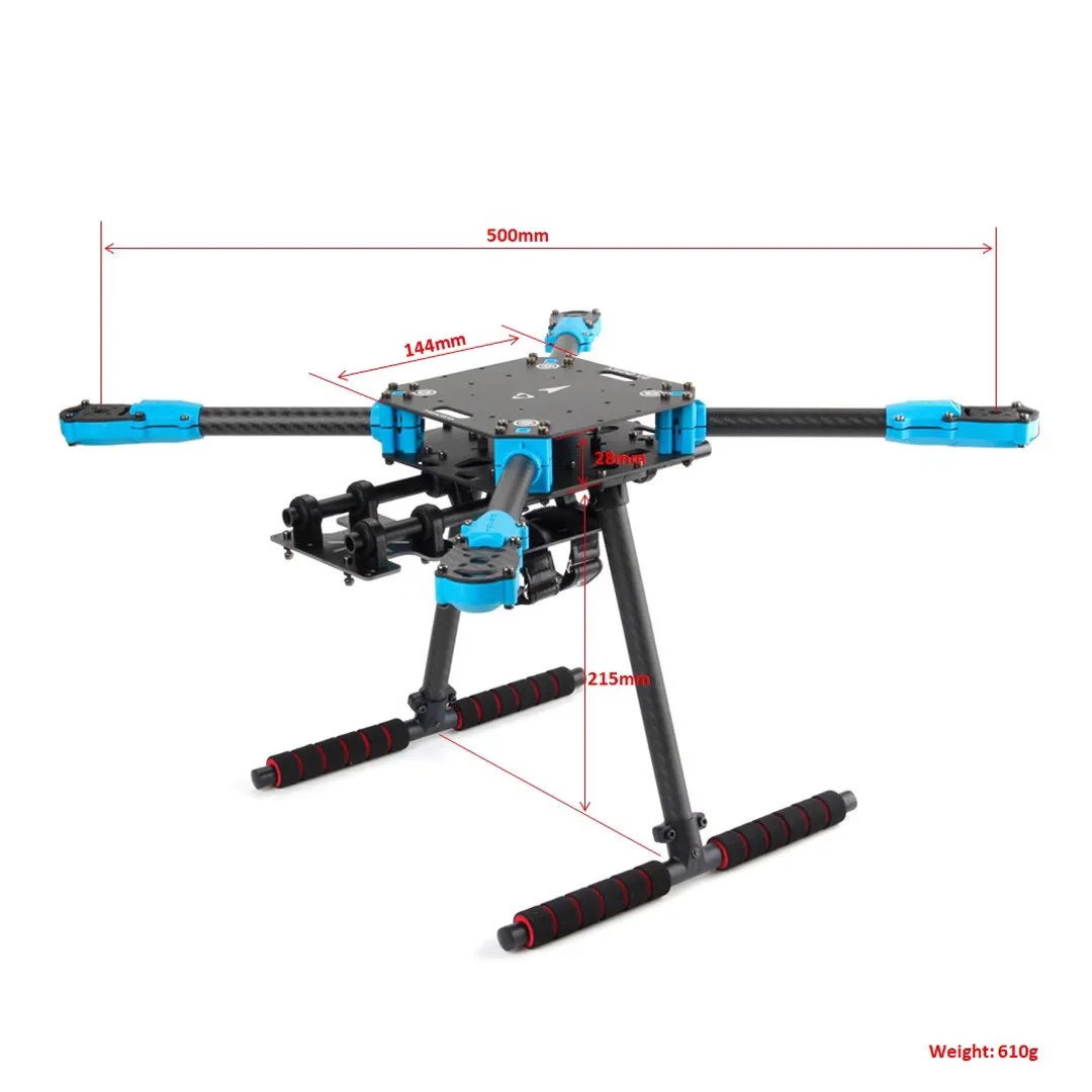 Holybro X500 V2 ARF Kit & Pixhawk 6X 6C Flight Controller & M10N & 433 915MHz 4-axis Drone Power Kit thumbnail 3