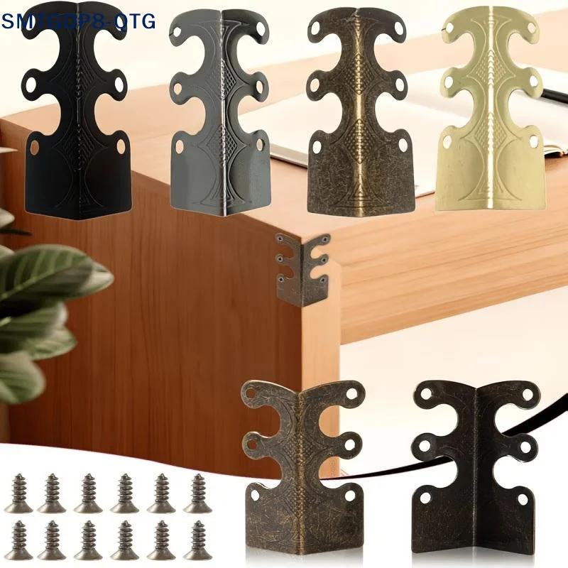 *6/12pcs Metal Corner Protector Skirting Board Corner Protectors Floor Baseboard Corner Protective Pads Home Living Room Office