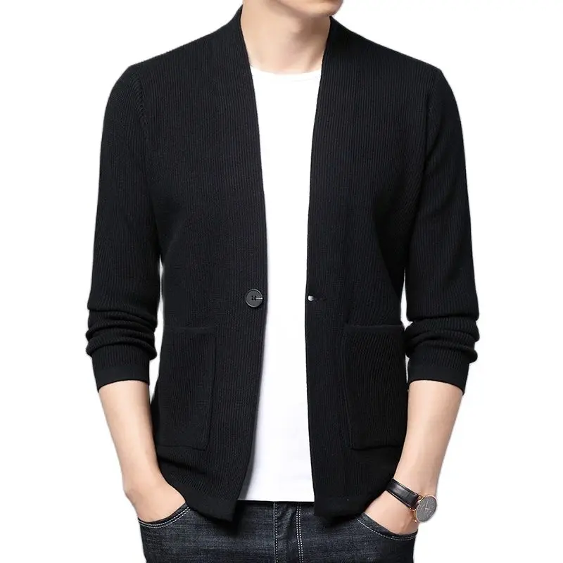 

Autumn Man New Knit Sweater Men's Sweater Cardigan Coat Business Sweater Jacket