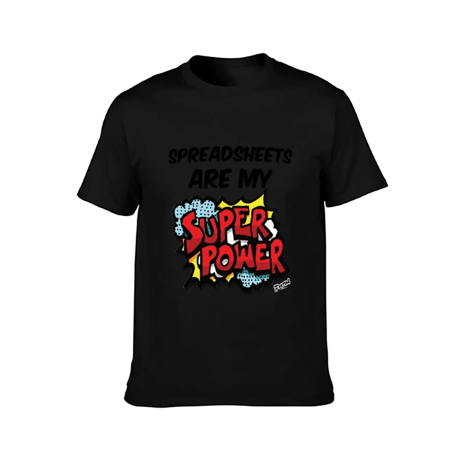 Spreadsheets are my Super Power T-Shirt, Summer Casual Cotton Tee, Oversized Streetwear Tops, Vintage Graphic Print, 100% Cotton