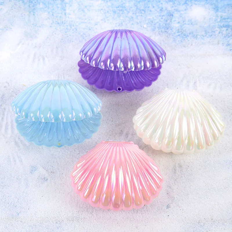 5/10pcs Colorful Shell Candy Boxes Mermaid Birthday Party Biscuit Gift Packaging Jewelry Storage Box Baby Shower Wedding Decor