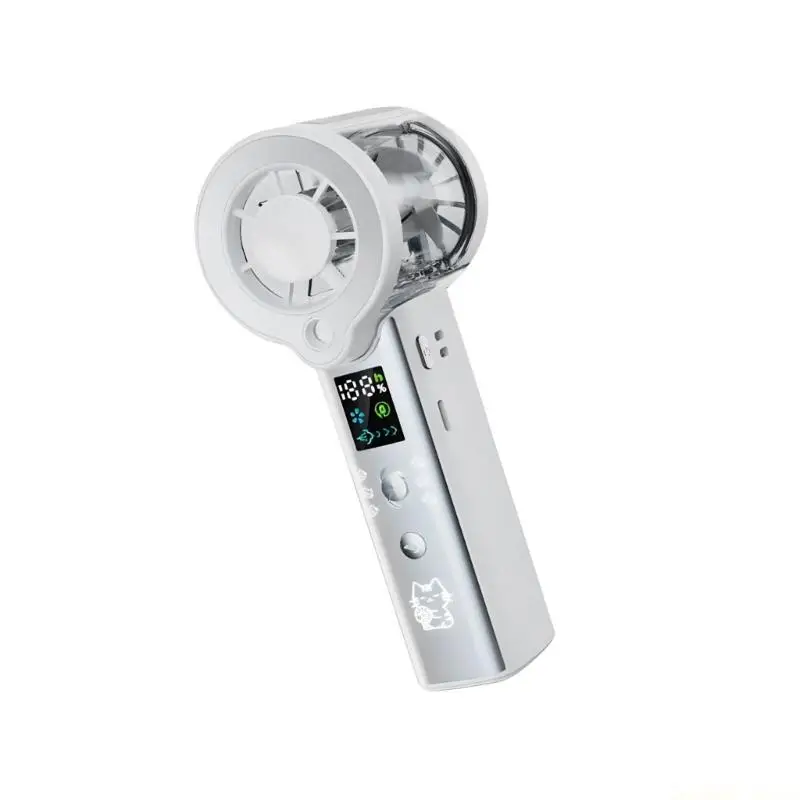 D0AB Lightweight 194g Handheld Fan Having 9 Hour Running length And Accurate 100 Step Air Adjustment