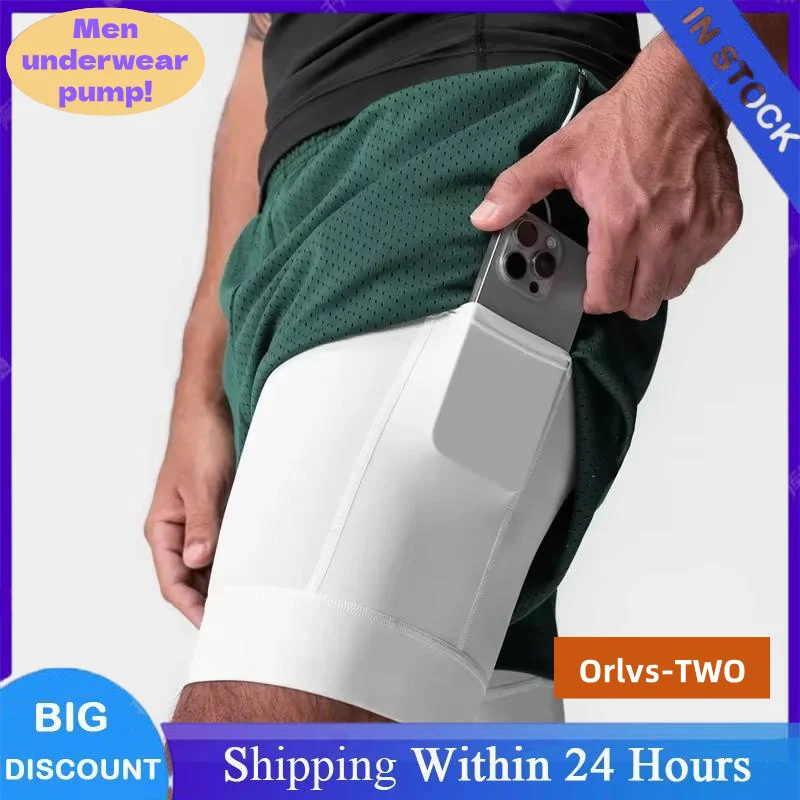 

Men's Summer Running Shorts Quick Dry Training Gym Fitness Jogging Lined Short License To Breathable Fitness Train Pants