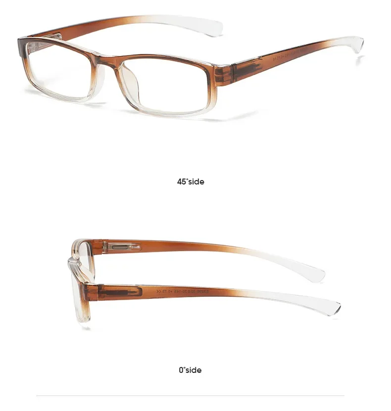 1,0 ~ 4,0 Farbverlaufs-Lesebrillengestell, Anti-Blaulicht-Brille, bequeme und leichte Lesebrille und Zubehör – Detail 19