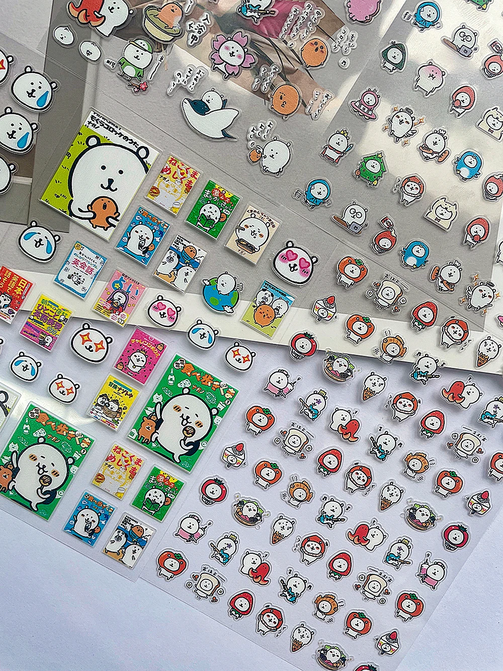 Kawaii Joke Bear naklejki przezroczyste wodoodporne album do scrapbookingu Diy naklejki dekoracje estetyczne artykuły papiernicze prezenty naklejka na paznokcie z pcv