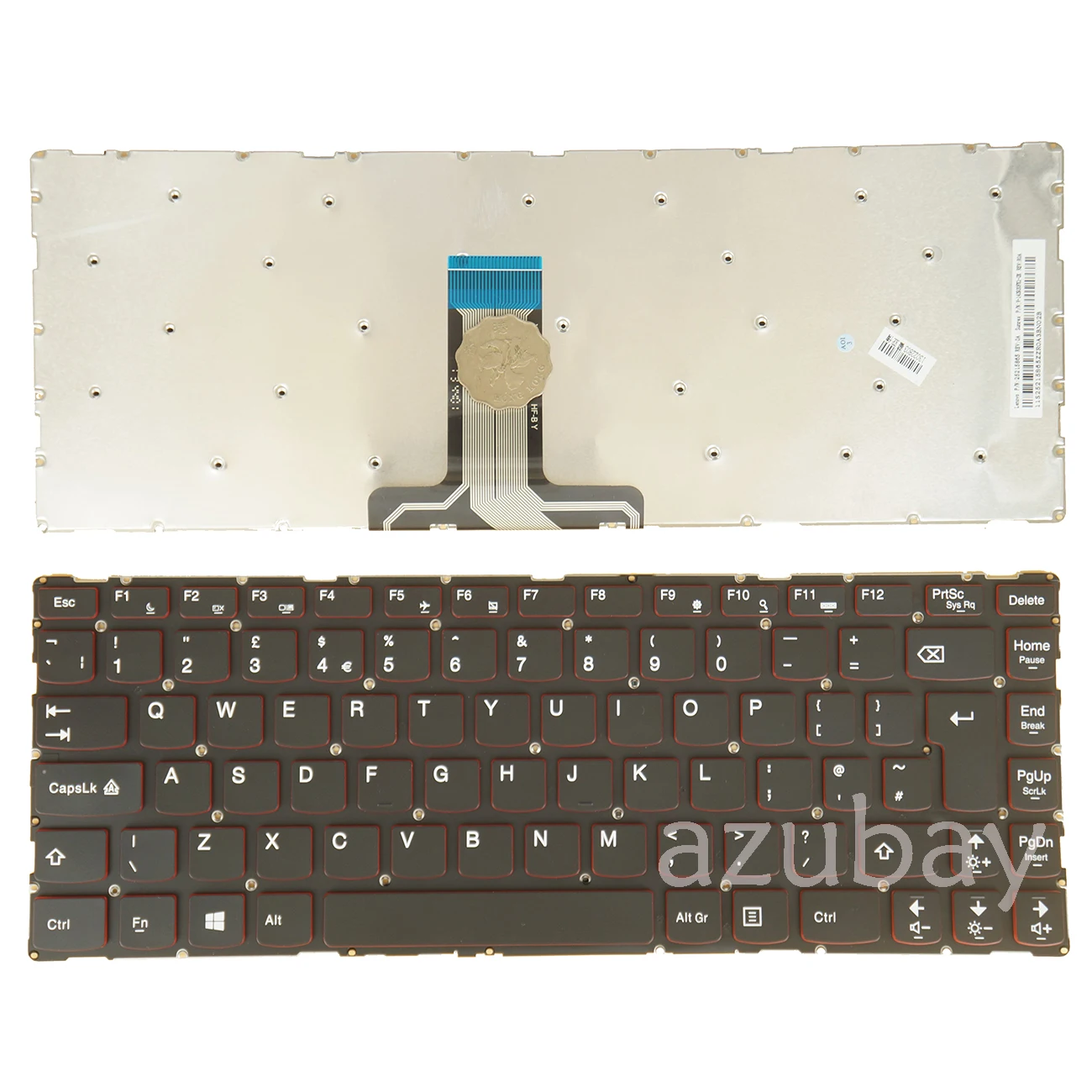 

Британская клавиатура для Lenovo Y40-70 (тип 80DR 20347), Y40-80 (тип 20399 20408 80FA 80FN) 25215865 V-142920FK1-UK, черный