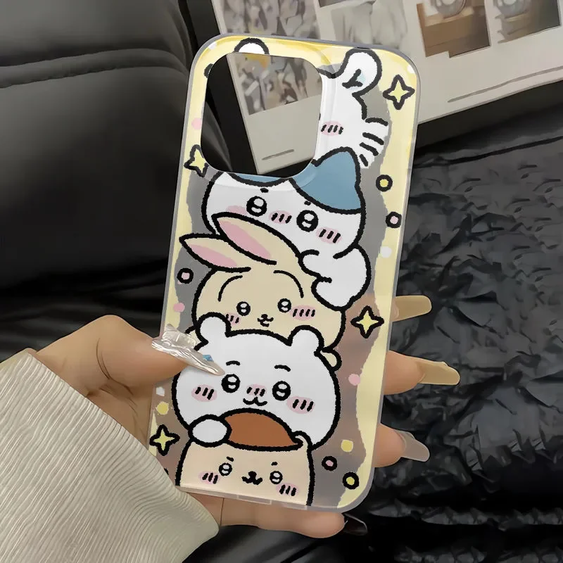 Cute Cartoon usagi chiikawa hachiware Phone Case For iPhone 16 15 14 13 12 11 Pro Max XS Max 78 Plus MINI Y2K Creative Cover