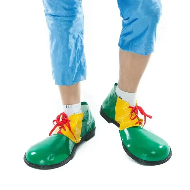 Adult Women Man Leather Clown Shoes Cosplay Props Party Costume Carnival Birthday Gift Masquerade Halloween Easter