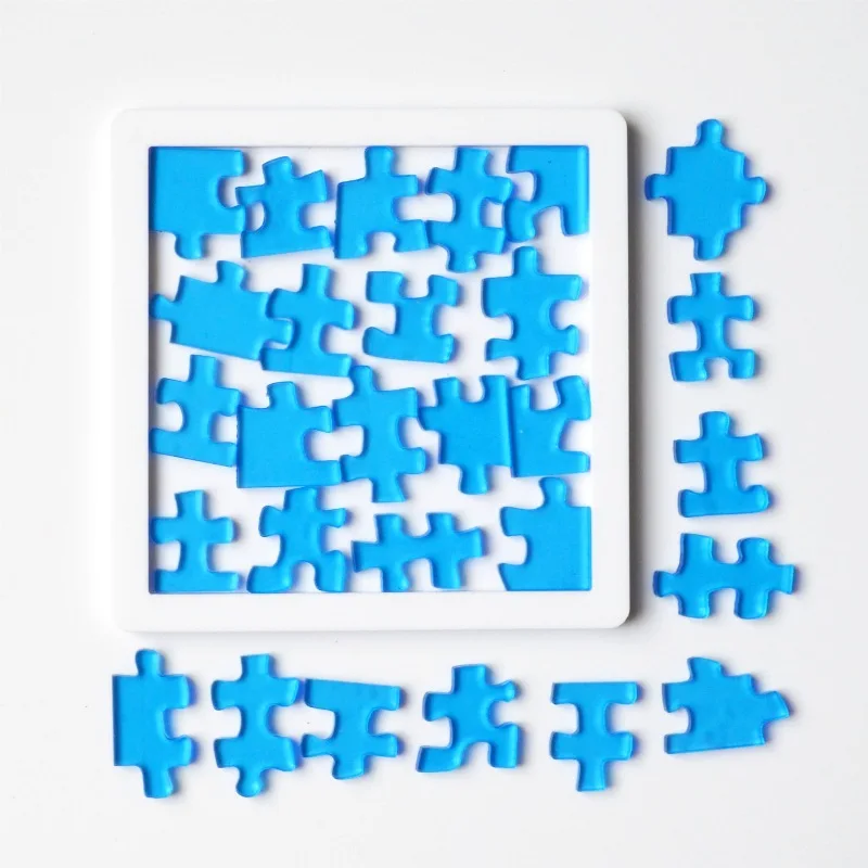 Portátil Acrílico Pieces Brain Teaser Jigsaw Puzzle, Anti Stress Toy para Adultos, Jogos de Viagem, Tangram Board Cube, Novidade Presentes para Crianças