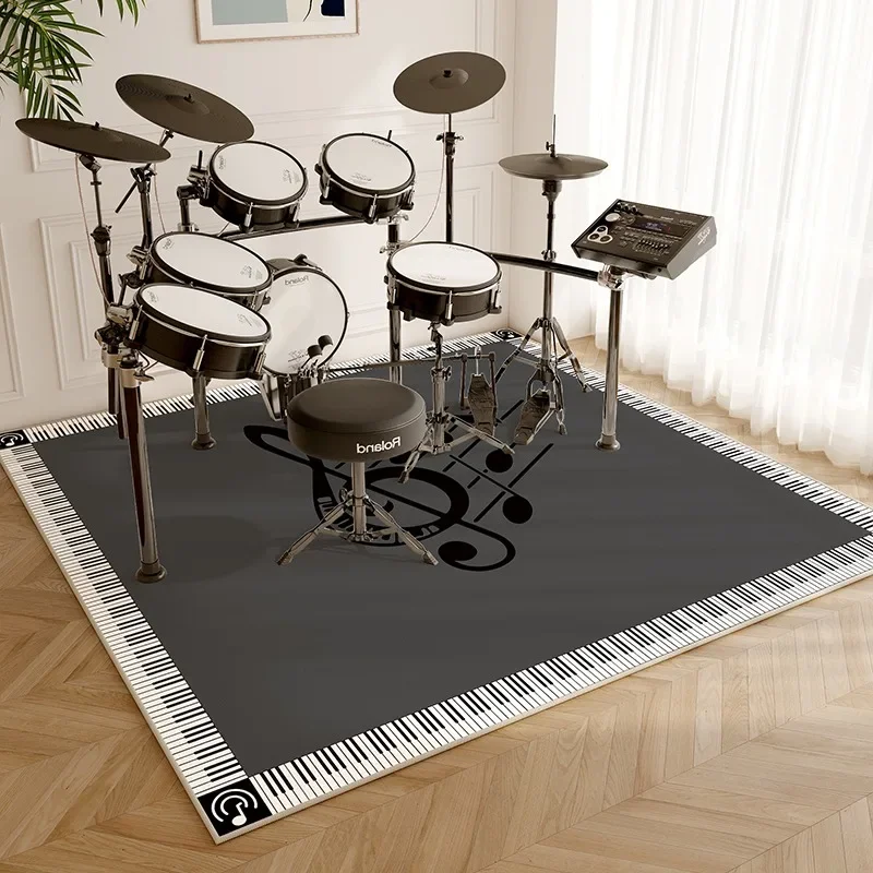 Drum Rug Soundproof Non-slip Floor Mat Home Musical Instruments Piano Shock-absorbing Footpad Light Luxury Study Bedroom Carpet