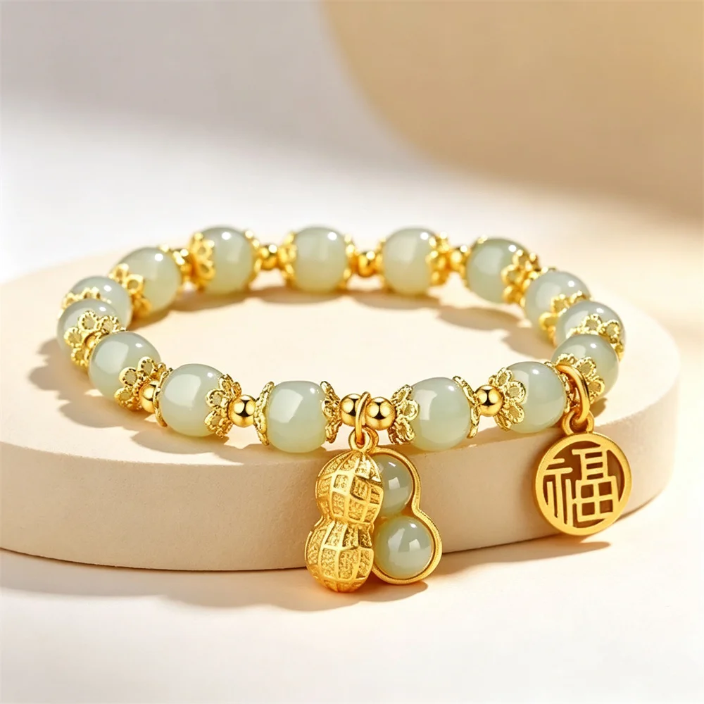 New Design Crystal Bead Peanut Bracelet Popular Elegant Fashion Jewelry Sexy Young Girls Best Selling Holiday Gifts