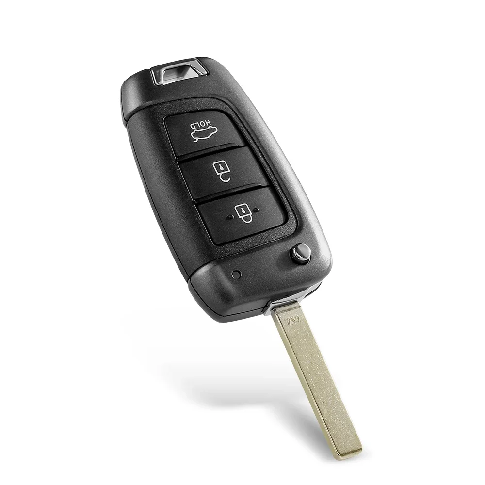 KEYYOU Smart Remote Aute Flip Key Shell Case dla Hyundai Accent Elantra Kona Santa Fe Tucson Veloster Akcesoria samochodowe