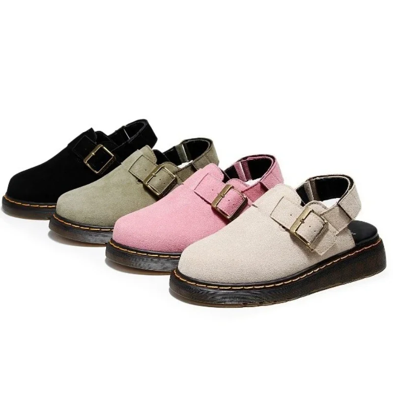 여름 럭셔리 브랜드 슬리퍼 남성 캐주얼 뮬 슈즈 슬립온 패션 플랫폼 하프 로퍼 남성 경량 가죽 샌들