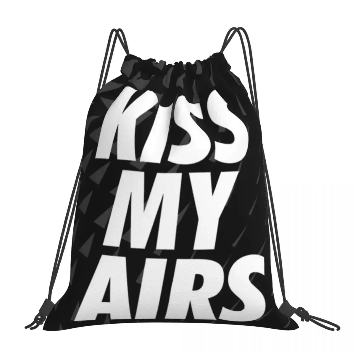 

Kiss My Airs Sneaker Head Black Backpacks Drawstring Bags Drawstring Bundle Pocket Storage BookBag For Man Woman Students