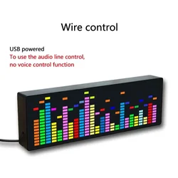 LED Light Music Spectrum Relógio Eletrônico, Voz Ritmo, Indicador de Nível de Áudio do Carro, Módulo VU Meter Board, 1Pc