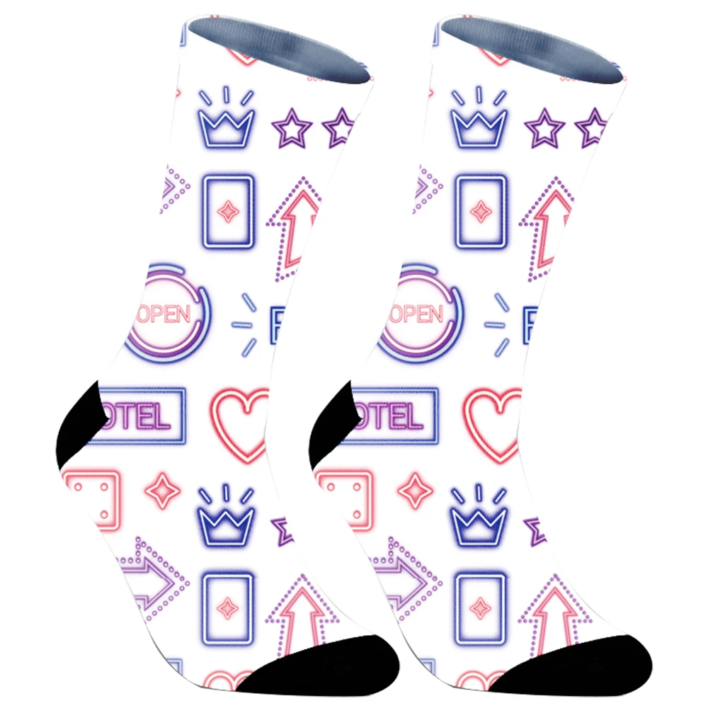 Chaussettes tube mi-hautes avec motif de barbe, cadeau de Noël, mode, nouveau, 2024