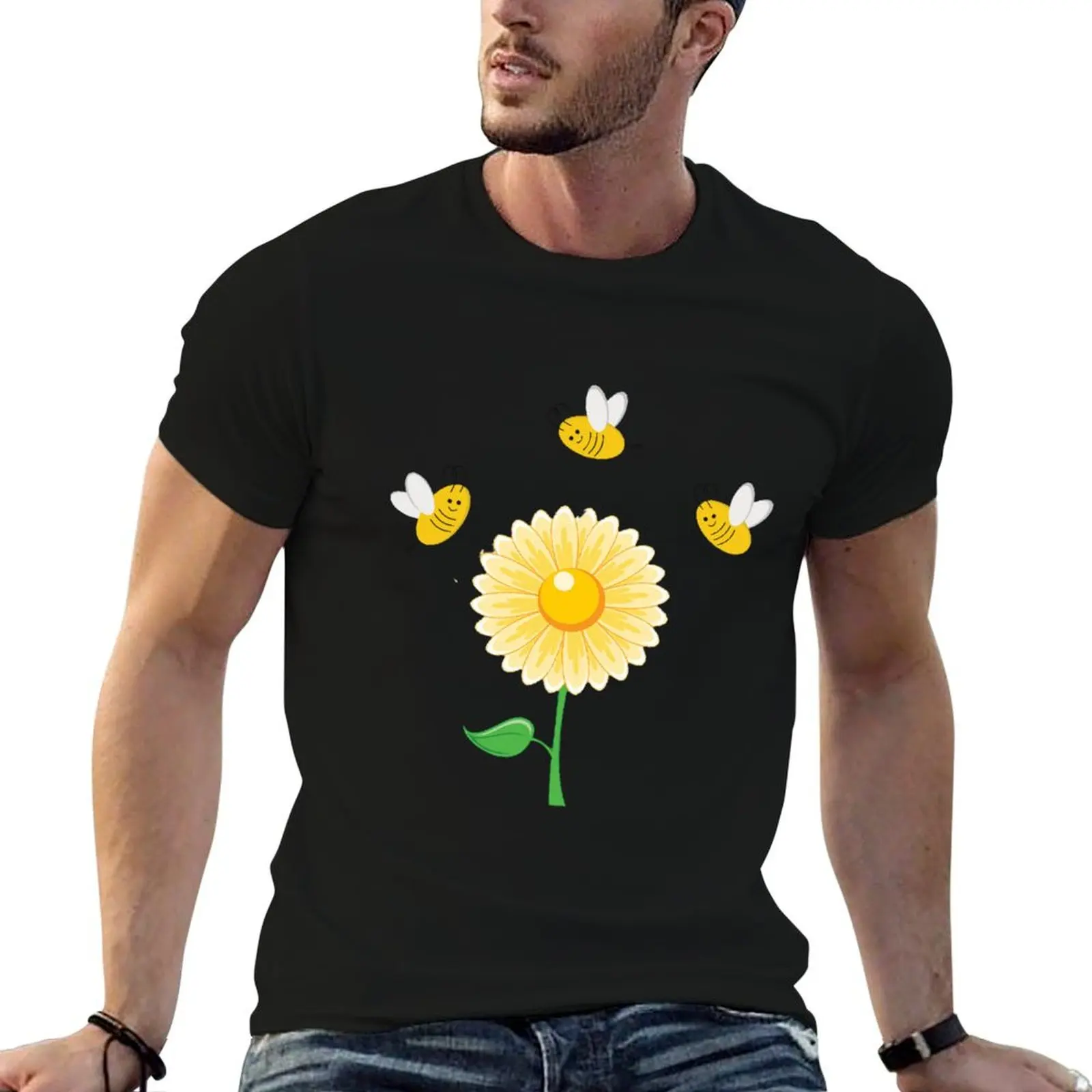 Silver bees T-Shirt Plus Size Solid Color T-Shirt