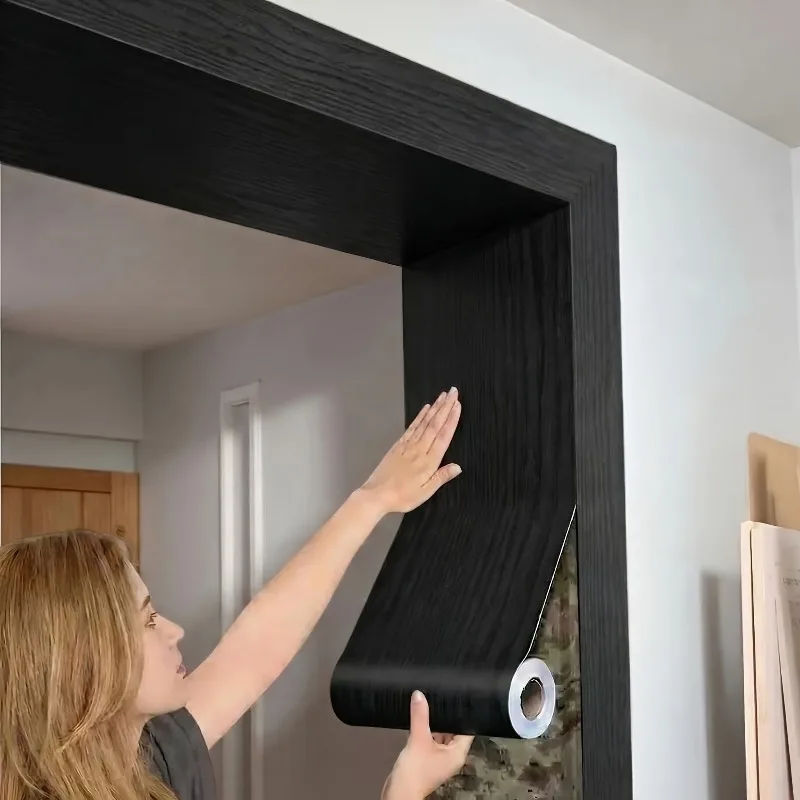 1PC 5M x 10CM /15CM Self Adhesive Wood Grain Vinyl Wrap Peel and Stick Film for Cabinets Countertops Furniture