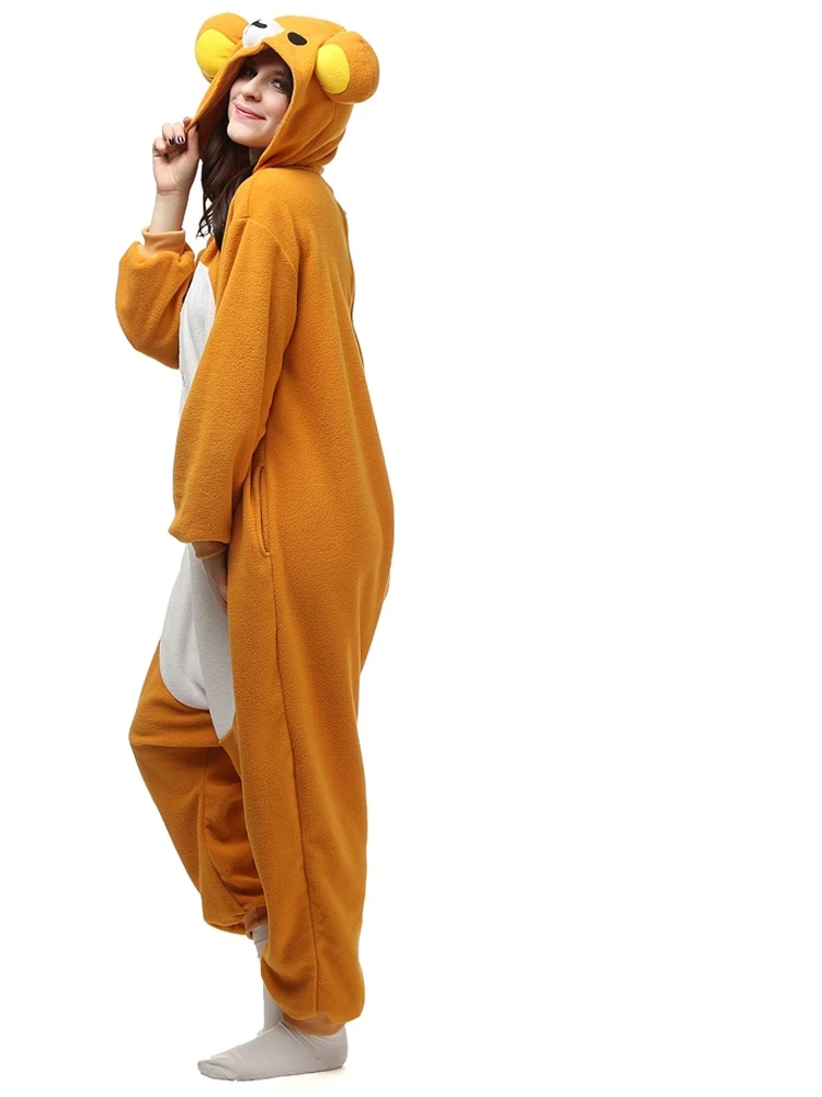 漫画のクマの家族お揃いのハロウィンパジャマカップルパフォーマンス衣装長袖長ズボンソフトポリエステル屋外着用に適しています