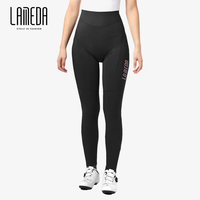 Lameda Women's Cycling Pants Autumn Winter Bicycle Pants Fleece Thermal Mtb Pants Anti-ultraviolet Road Cycling Pants