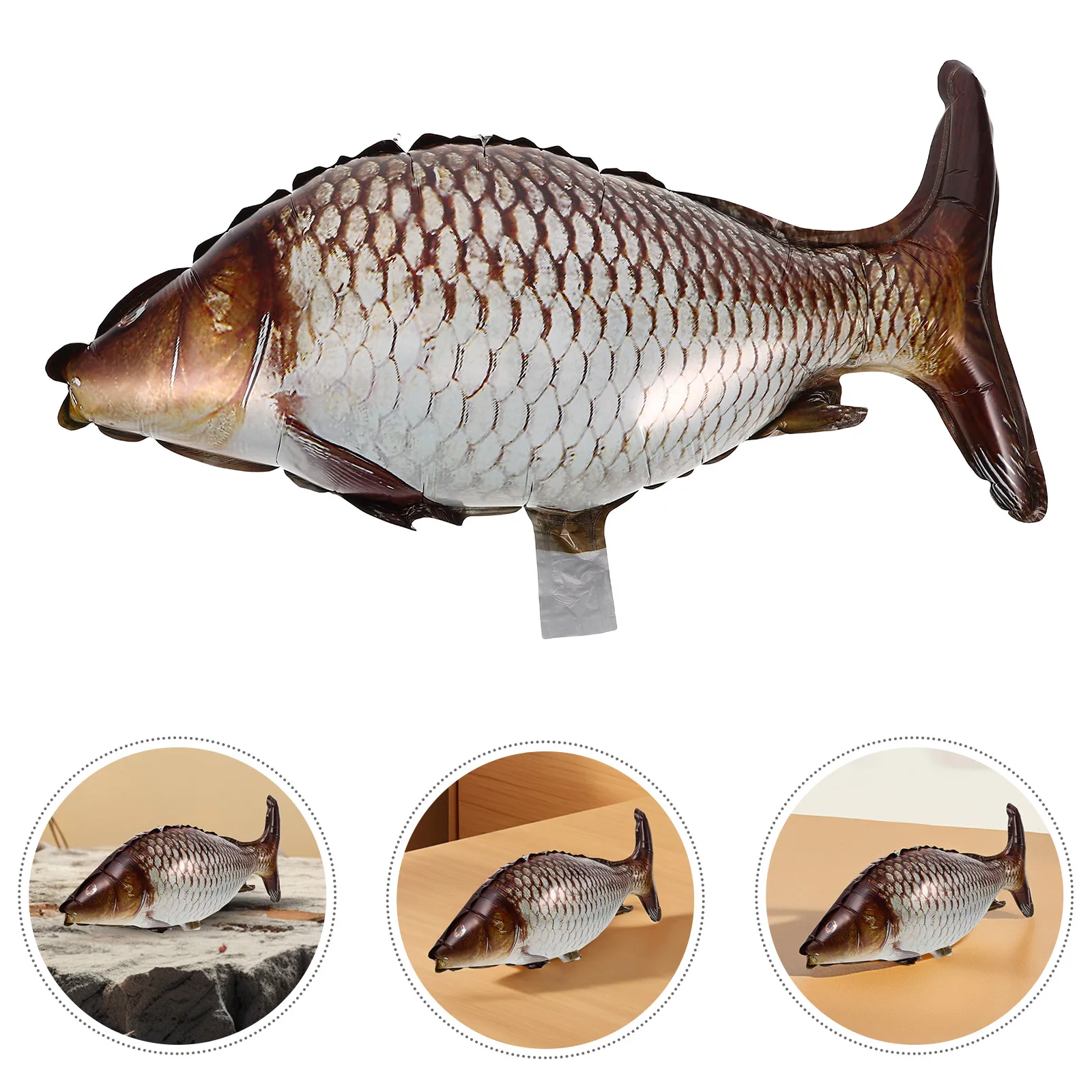 

6pcs Decorative Carp Balloons Aluminum Foil Fishing Film Marine Animal Party Decorations Reusable Fish Shaped for Celebrations
