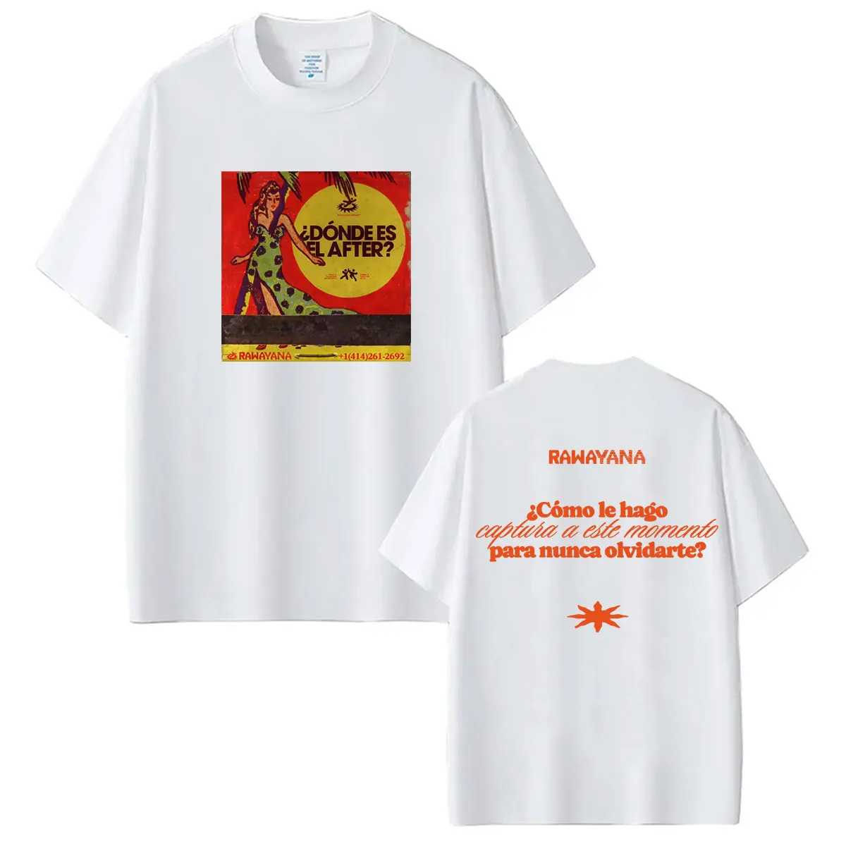 Rawayana ¿Donde Es El After? Album 2026 Graphic T-shirt Men Women Vintage T-shirts Short-sleeved Casual T-shirts Fan Gifts Tops
