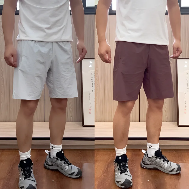 Leavo Johnson High-End Summer Men's 3D Tailored Lightweight Breathable Cycling Sport Shorts Straight Leg mid Waist Nylon Spandex