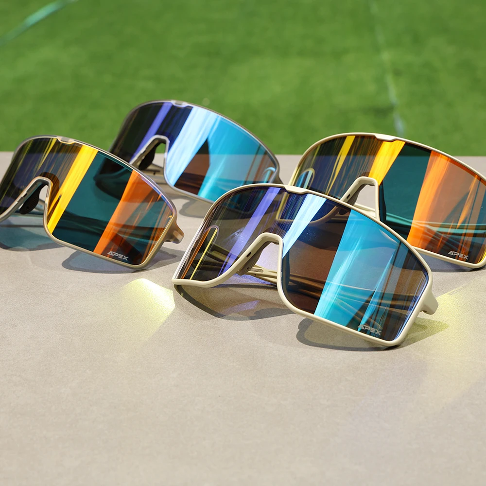 

RYET Bike Sunglasses UV400 Windproof MTB Road Bicycle Glasses with Interchangeable Lenses For Men Women Sports Cycling Parts