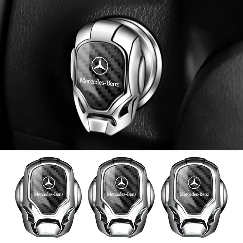 Car One-click Start Protective Cover Interior Button Decoration Sticker For Mercedes Benz AMG A B C E S CLA GLA GLC CLS G Class