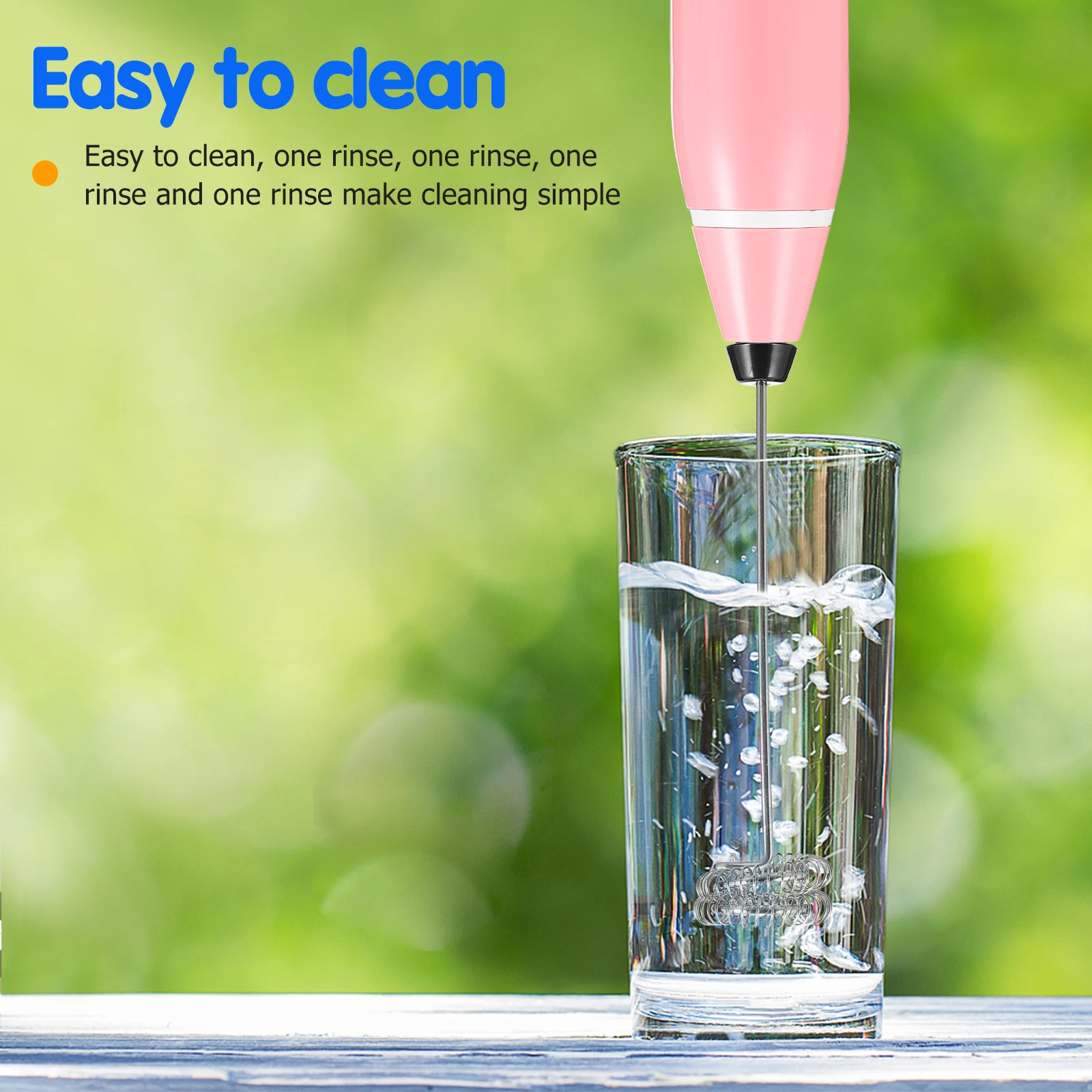 

1 Set Electric Whisk Stainless Steel Usb Handheld Milk Frother For Coffee Food Mixer Non-Slip Ergonomic Design Easy